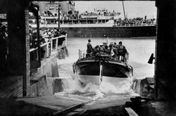 Museum Archives. Lifeboat on slip